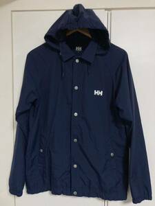 【送料無料】HELLY HANSENヘリーハンセンのナイロンジャケット　紺　 Lサイズ　ネイビー