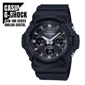 国内正規品 CASIO カシオ G-SHOCK ジーショック 電波受信 タフソーラー GAW-100B-1AJF ブラック 腕時計 メンズ ★新品