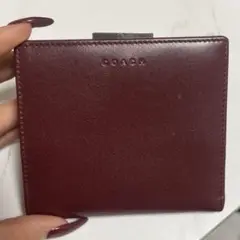 お値下げ⭐️ coach ワインレッド お財布 ウォレット 二つ折り小銭入れ