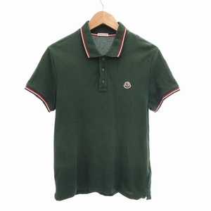 モンクレール MONCLER 17SS MAGLIA POLO MANICA CORTA ポロシャツ 半袖 ロゴワッペン 緑 グリーン /TZ ■EC メンズ