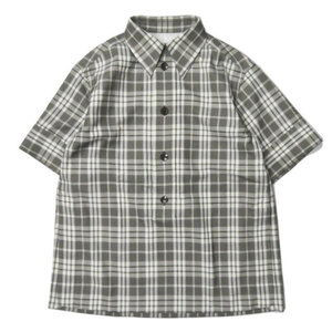 TOGA トーガ 21SS 日本製 Check shirt S/S check チェックシャツ ショートスリーブ TA11-FJ070 36 グレー 半袖 TOGA ARCHIVES lc31492