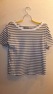 ★ZARA★Ladies Tops size S ザラ　レディーストップス サイズS　ストライプシャツ USED IN JAPAN