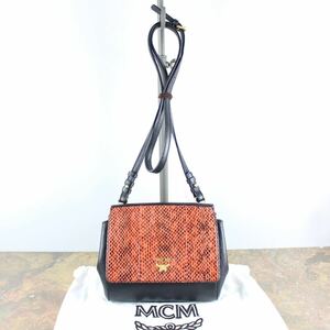 MCM LOGO LEATHER SHOULDER BAG/エムシーエムロゴレザーショルダーバッグ