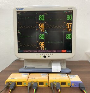 フクダ電子 4人用セントラルモニタ 送信機4台 セット 酸素飽和度 spo2 心電図 テレメーター 医療 病院 動物 モニタリング 生体 日本光電