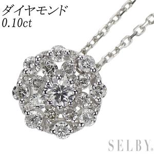 K18WG ダイヤモンド ペンダントネックレス 0.10ct 出品5週目 SELBY