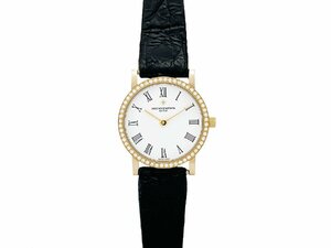 ヴァシュロン・コンスタンタン VACHERON CONSTANTIN パトリモニー クォーツ ホワイト文字盤 PGダイヤベゼル レディース腕時計