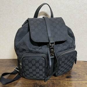 西542 【美品】 GUCCI グッチ バックパック リュックサック 114552 ブラック 中古品