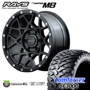 4本セット RAYS DAYTONA M8 20x9J 6/139.7+47/37 N2 ブラック Comforser CF3000 F2 285/50R20 ランクル300