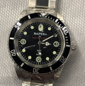 【新品同様】A BATHING APE Bapex/ア・ベイシング・エイプ T001シリーズ 369 自動巻き メンズ腕時計