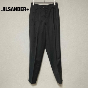 iq20 JILSANDER+/美品/スラックス/フルレングス艶感パンツ/個性的