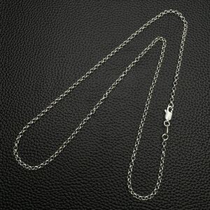 ギャラ有 CHROME HEARTS クロムハーツ ROLL CHAIN 20inch ロール チェーン 20インチ SILVER 925 シルバー ネックレス ブレスレット クロス