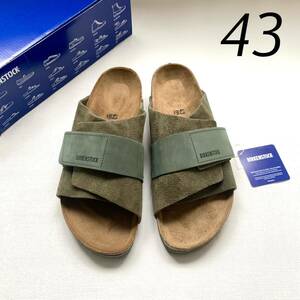 新品 BIRKENSTOCK ビルケンシュトック Kyoto キョウト ヌバック スエード レザー サンダル 43 メンズ 28㎝ 1023830 タイム Thyme 送料無料