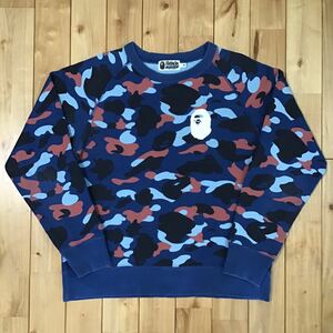 multi camo 長袖スウェット Mサイズ a bathing ape BAPE sweat エイプ ベイプ アベイシングエイプ マルチカモ 迷彩 0741