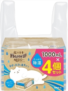 まとめ得 ドライ＆ドライＵＰ ＮＥＣＯ １０００ｍＬ ４個セット 白元アース 除湿剤 x [2個] /h