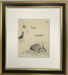 【特価】 　≪　 トゥールーズ　ロートレック　 ≫　 リトグラフ【石版画】　 　LES LAPINS 　　1948年 　　TOULOUSE-LAUTREC