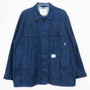 WTAPS ダブルタップス 23SS JMOD/LS/COTTON.DENIM.PASTHG 231WVDT-SHM02 コットン デニム シャツ 長袖 インディゴ noz YX