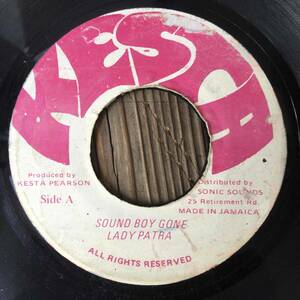 ★送料込み！レア！1989！Big Bad Sound Killa！【Lady Patra* (Patra) - Sound Boy Gone】7inch Kesta JA