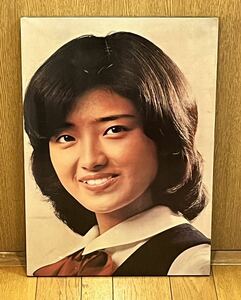 希少 レア 当時物 山口百恵 ポスター 写真 パネル 木製パネル エデンの海 制服 昭和レトロ