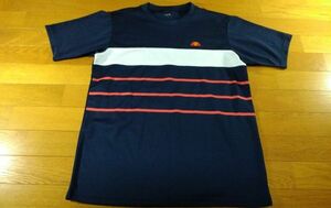 ellesse エレッセ プラシャツ SIZE:L 紺 送料215円～