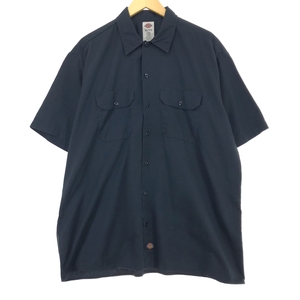 古着 ディッキーズ Dickies 半袖 ワークシャツ メンズXL /eaa451980 【SS2409_50%】