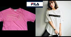 『FILA チュニックTシャツ フィラ』ゆるシルエット ロング丈 たっぷりとしたボリューム 定番ボトムと合わせるだけでコーデが様になる