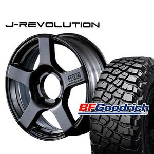 FARM J-REVOLUTION 　ガンメタリック　16×5.5Ｊ/5Ｈ+20　BFグッドリッチMud-Terrain T/A KM3 225/75Ｒ16 ４本ＳＥＴ