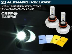 20 ヴェルファイア H11 CREE アルミヒートシンク搭載 LEDフォグ