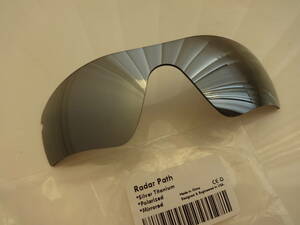 処分価格！！★オークリー レーダーパス用 カスタム偏光レンズ　Radar Path SILVER TITANIUM Color Polarized★ 