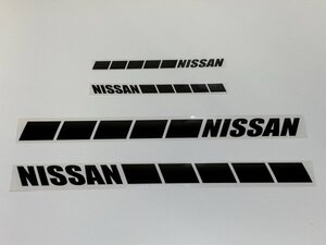 (SID22) NISSAN サイドラインステッカー カッティングステッカー 切り文字 4枚セット（2410）日産 ニッサン ノート NOTE キャラバン GTR