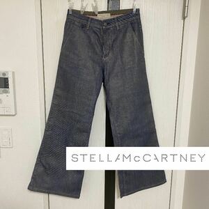 STELLA McCARTNEY ステラマッカートニー デニム パンツ ワイド バギー ラメ