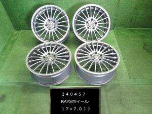 RAYS 日産純正 17インチ ホイール4本セット 17×7.0JJ OFFSET＋35　PCD114.3×5穴(240457)