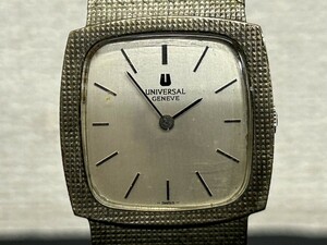 稼働品　A3　UNIVERSAL GENEVE　ユニバーサルジュネーブ　手巻き　メンズ腕時計　ブランド腕時計　ヴィンテージ　シルバーカラー　現状品