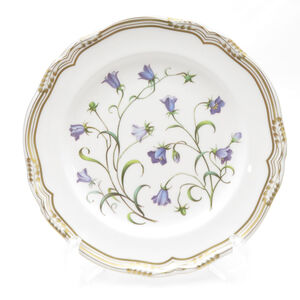 美品 SPODE スポード カンパニュラ 中皿 20cmプレート パン ケーキ デザート 花柄 SM2967E