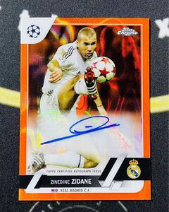 ★サイン完璧★ ジネディーヌ ジダン Zinedine Zidane 2022-23 Topps Chrome Auto 直筆サイン レアル