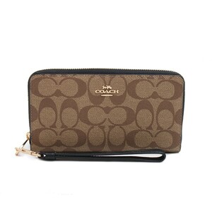 コーチ COACH 長財布 4452-IMCBI (C4452-IMCBI) レディース シグネチャー SIGNATURE カーキ ブラック