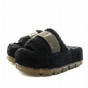 アグ オーストラリア UGG australia フラッフィータ クリア FLUFFITA CLEAR サンダル ボア 24.0cm 黒 1131971 ■OF