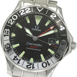 オメガ OMEGA 2234.50 シーマスター300 GMT 50周年記念 自動巻き メンズ 保証書付き_840826