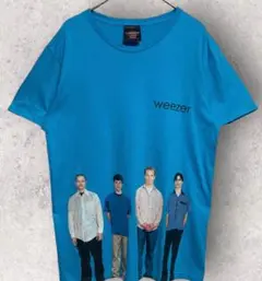 .00s WEEZER ブルー アルバム 半袖 Tシャツ バンド バンT ブルー