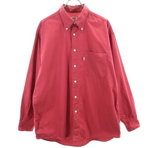 リーバイス 長袖 ボタンダウンシャツ XL レッド系 Levi