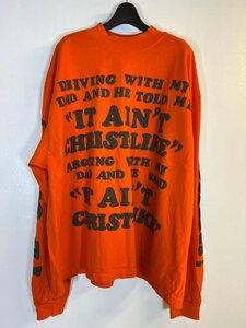 ☆CPFM×KANYE WEST カクタス×カニエウェスト☆ TRUST GOD LONG SLEEVE ORANGE　ロングスリーブ