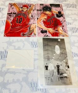 即決 ジャンプ展 少年ジャンプ SLAM DUNK 桜木 流川 原画風 クリアファイル 3枚+ポストカードセット JUMP50周年記念 スラムダンク グッズ