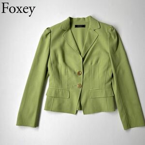 FOXEY BOUTIQUE フォクシーブティック テーラードジャケット ストレッチダブルフェイスジャケット トップス　ピスタチオ レディース