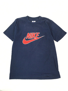 キッズ 古着 70s USA製 NIKE スウォッシュ ロゴ プリント Tシャツ L 10歳以上位 古着