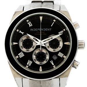CITIZEN シチズン INDEPENDENT インディペンデント 腕時計 メンズ クオーツ スモセコ クロノグラフ ブラック GN-4-S #28416