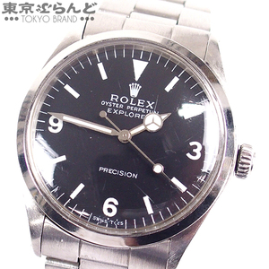 101754654 1円 ロレックス ROLEX エアキング 5500 ブラック SS オイスターブレス 34番台 腕時計 メンズ 自動巻 文字盤リダン 針交換 難有品