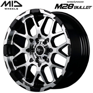 MID NITRO POWER M28 BULLET 4本 ブラック/ミラーカット 6.5-16 6/139.7+48