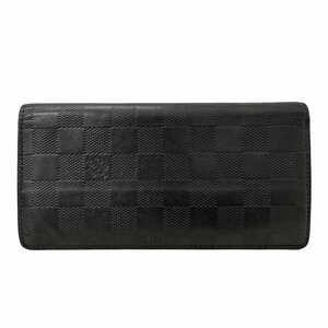 LOUIS VUITTON ルイ ヴィトン N63010 ダミエ アンフィニ ポルトフォイユ ブラザ 長財布 【中古】