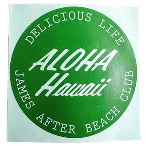 ジェームス アフター ビーチ クラブ ステッカー 緑 JAMES AFTER BEACH CLUB STICKER ハワイ HAWAII シール デコ ネコポス カスタム 新品