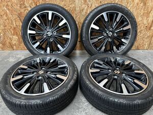 送料無料【超バリ山！美品】165/55R15 75V スズキ スペーシアカスタム 純正 BRIDGESTONE ECOPIA EP150 夏タイヤ 4本セット スズキ車流用