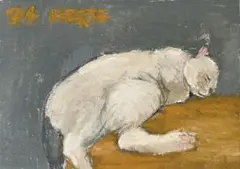 【絵画】 猫の絵 「お手頃サイズのパステル画」